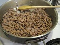 Rinse Cooked Ground Beef to Reduce Fat