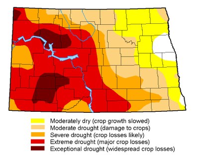 Drought map for August 1, 2017