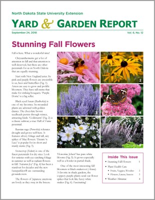 NDSU Yard & Garden Report for September 24, 2018