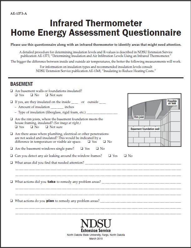 AE 1373A Infrared Thermometer Questionare