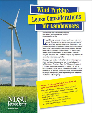 Wind lease publication