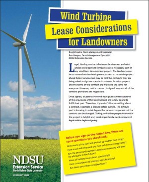 Wind lease publication