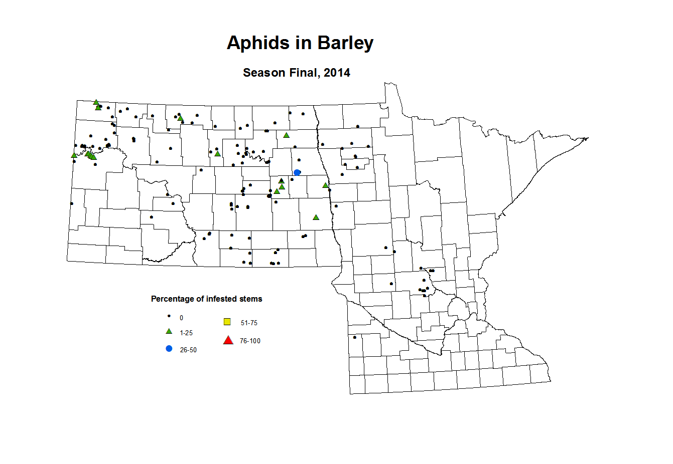 2014 Season Final Barley Aphids
