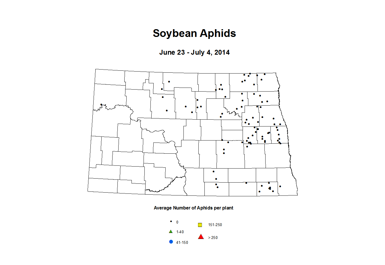 6 23 7 4 Soybean Aphids Average Per Plant