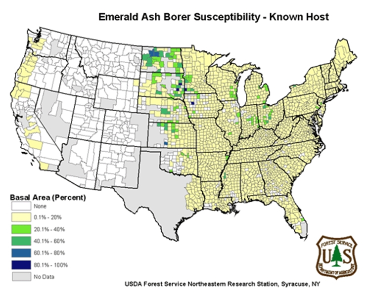 Ash susceptibility_known host