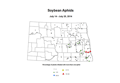 7 14 7 25 Soybean Aphids Percent Incidence