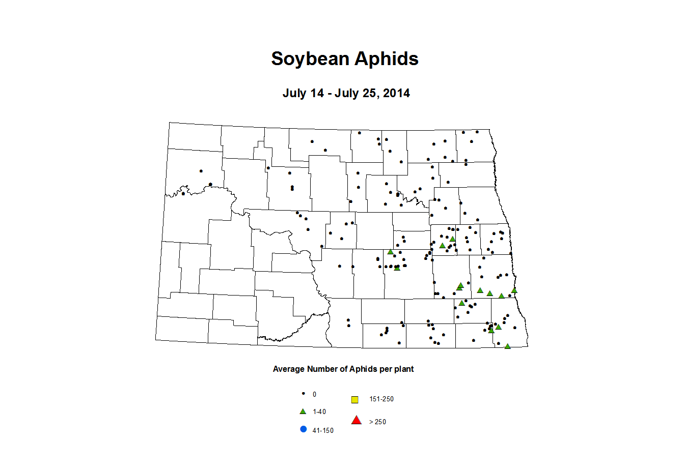 7 14 7 25 Soybean Aphids Average Per Plant