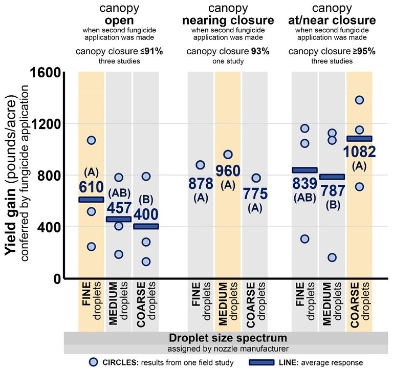 Canopy dictates droplet size