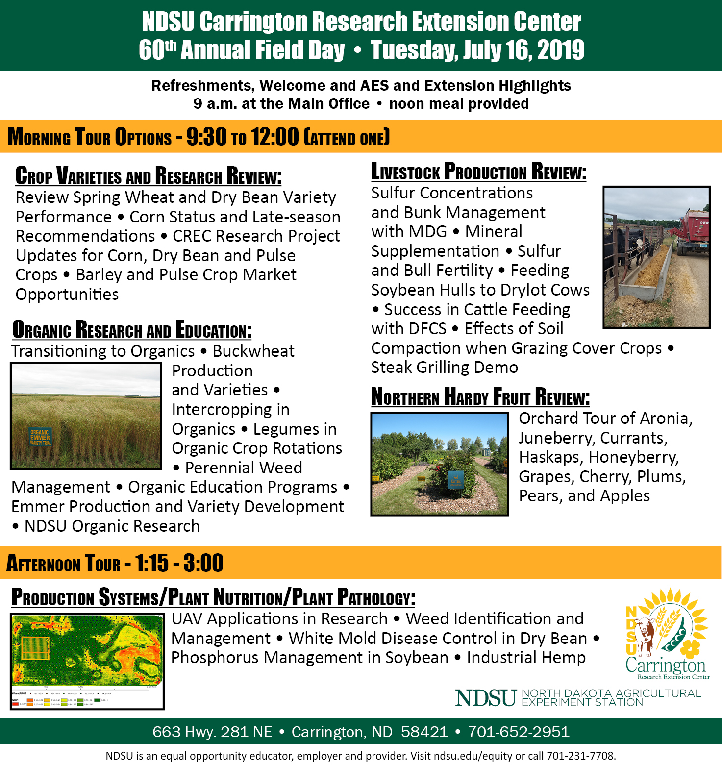 Schedule of Events