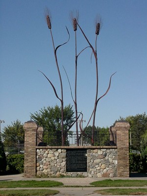 Wheat Monument in Davidson Park, Williston, ND