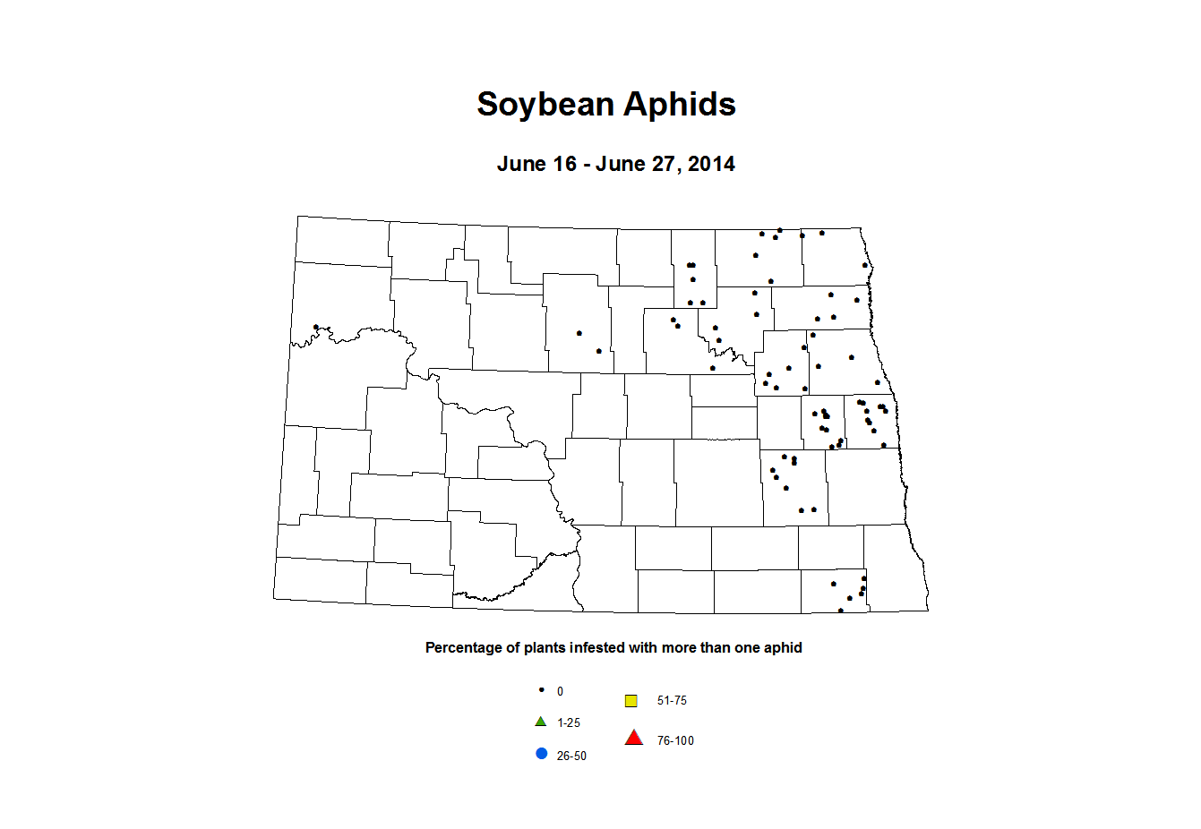 6 16 6 27 Soybean Aphids Percent Incidence