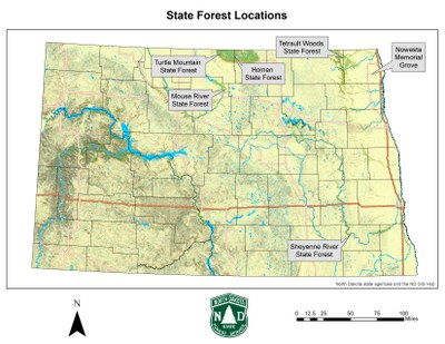 NDFS Lands 2020 statewide