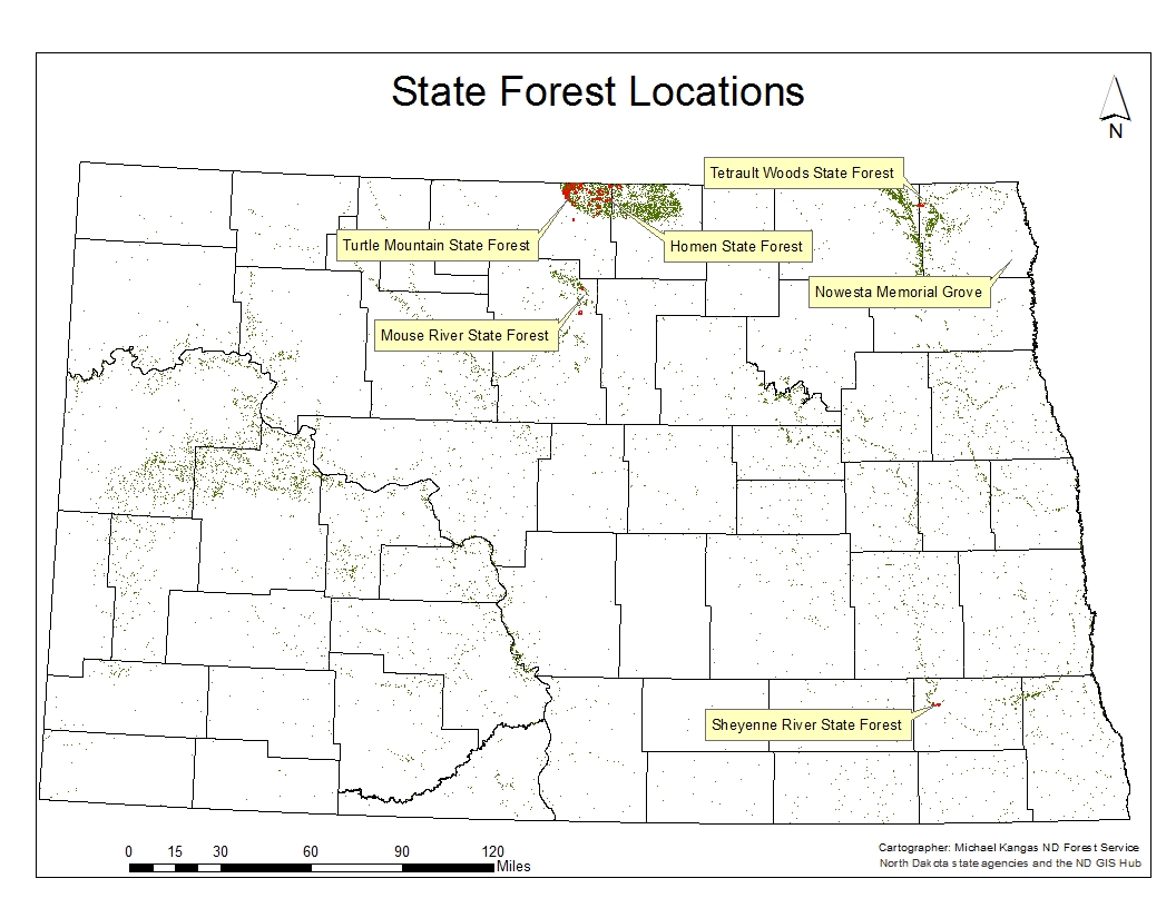 NDFS State Forest Map