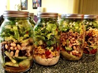Homemade Salad in a Jar