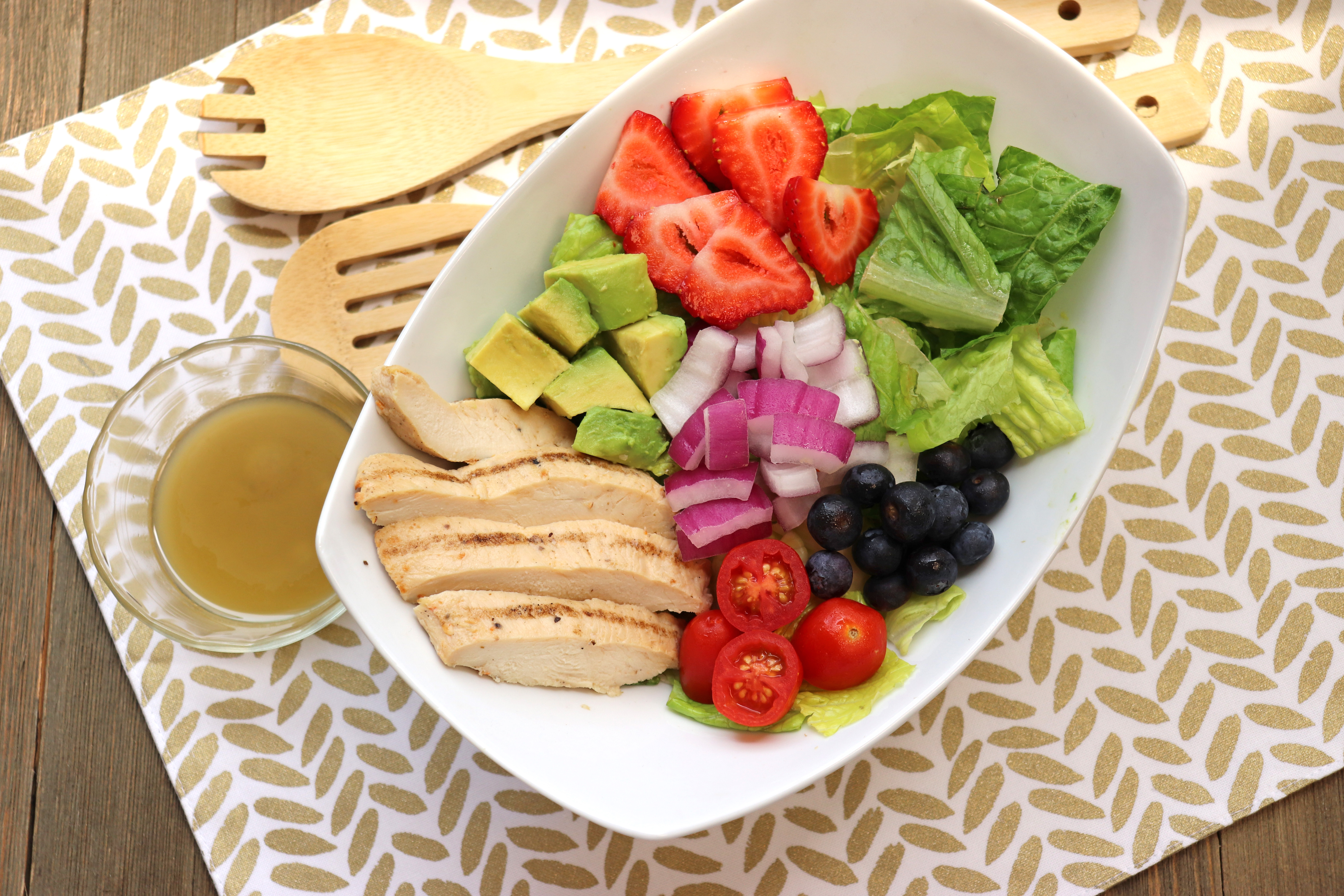 This grilled chicken salad is lighter fare to enjoy during the warm summer months. (NDSU photo)