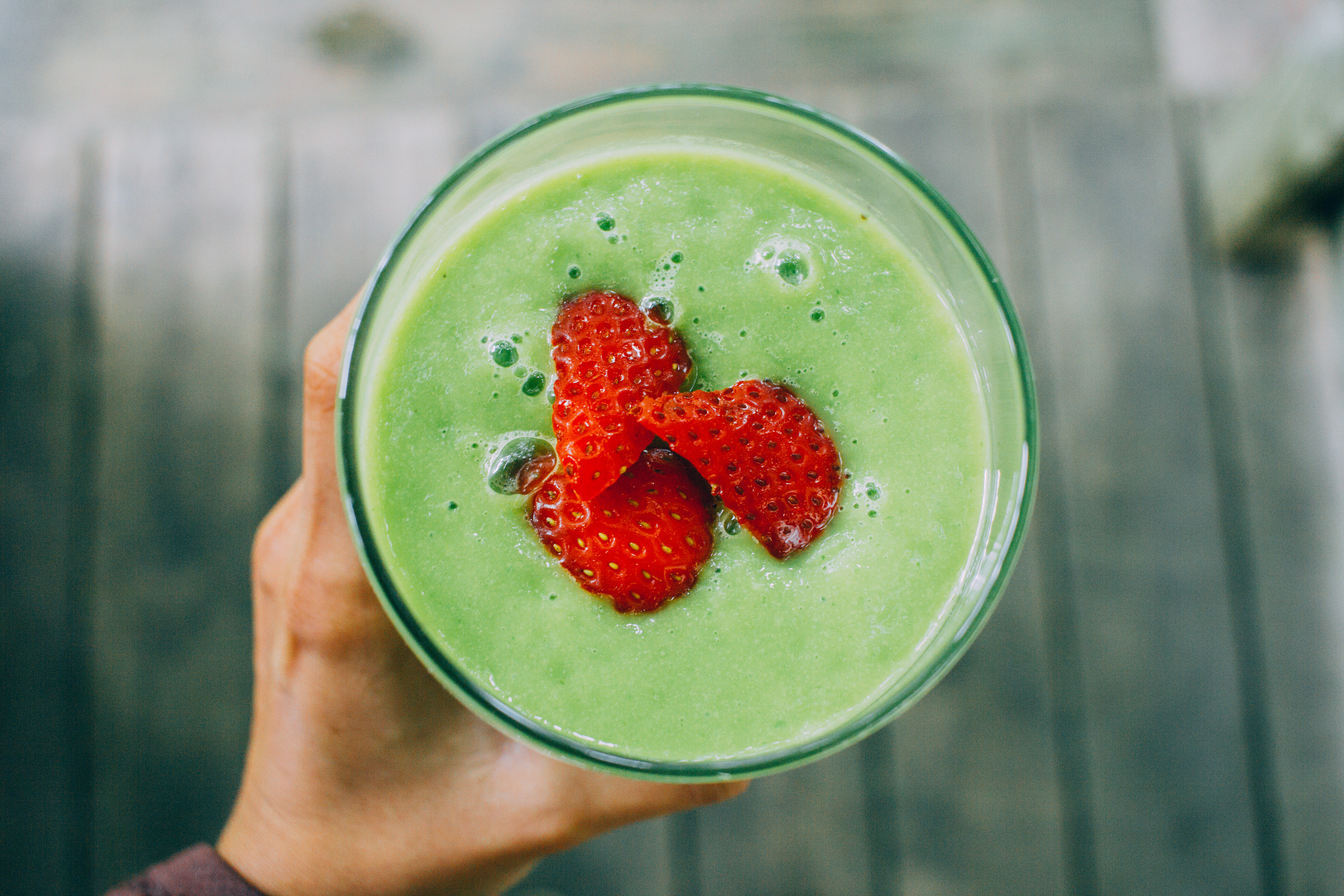 With strawberries, banana, yogurt and spinach, this is a nutrition-packed recipe. (Photo courtesy of Pixabay)