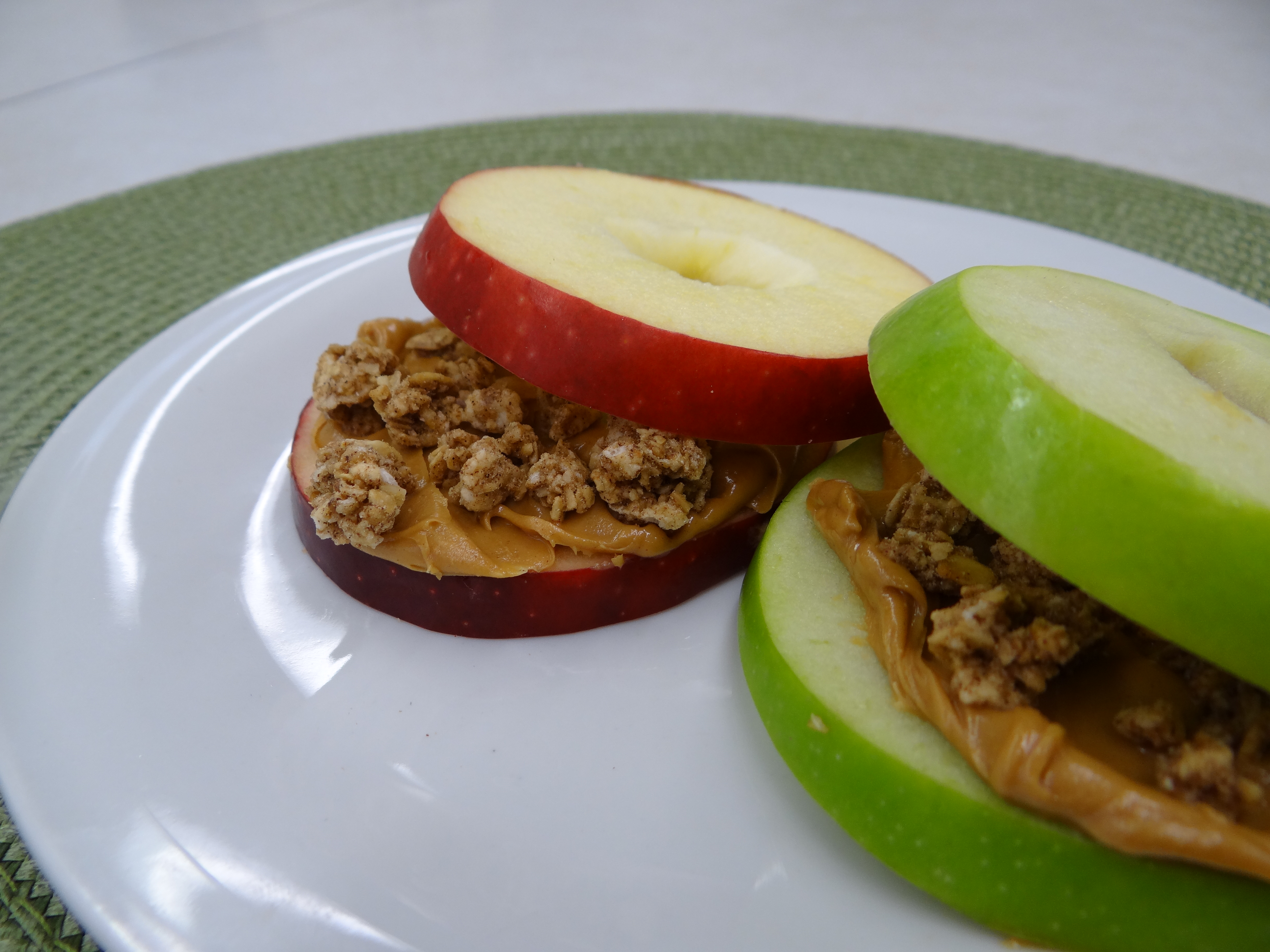 Fiber-rich fruit with nut butter is an easy-to-make, nutritious snack. (NDSU photo)