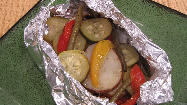 Try some delicious foil vegetable packets on the grill. NDSU photo.