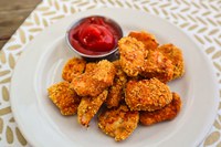Homemade chicken nuggets are more nutritious and often more economical than what you'd find at a restaurant. (NDSU photo)