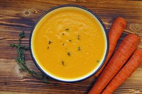 This roasted carrot and pear soup can help you get more vegetables into your diet. (NDSU photo)