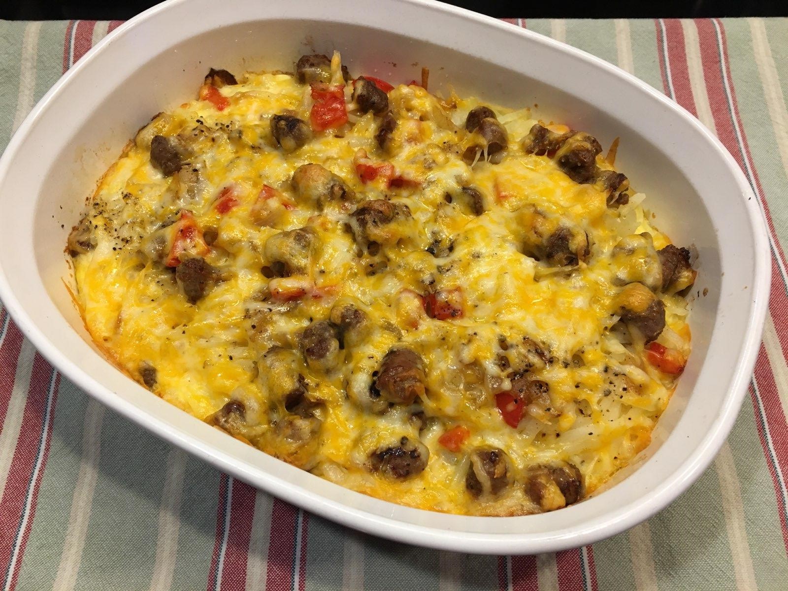 You can enjoy the Sausage, Potatoes and Cheese Breakfast Bake at any meal. (NDSU photo)