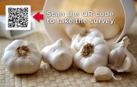 Scan the QR code to take the NDSU Extension garlic survey. (Pixabay photo)