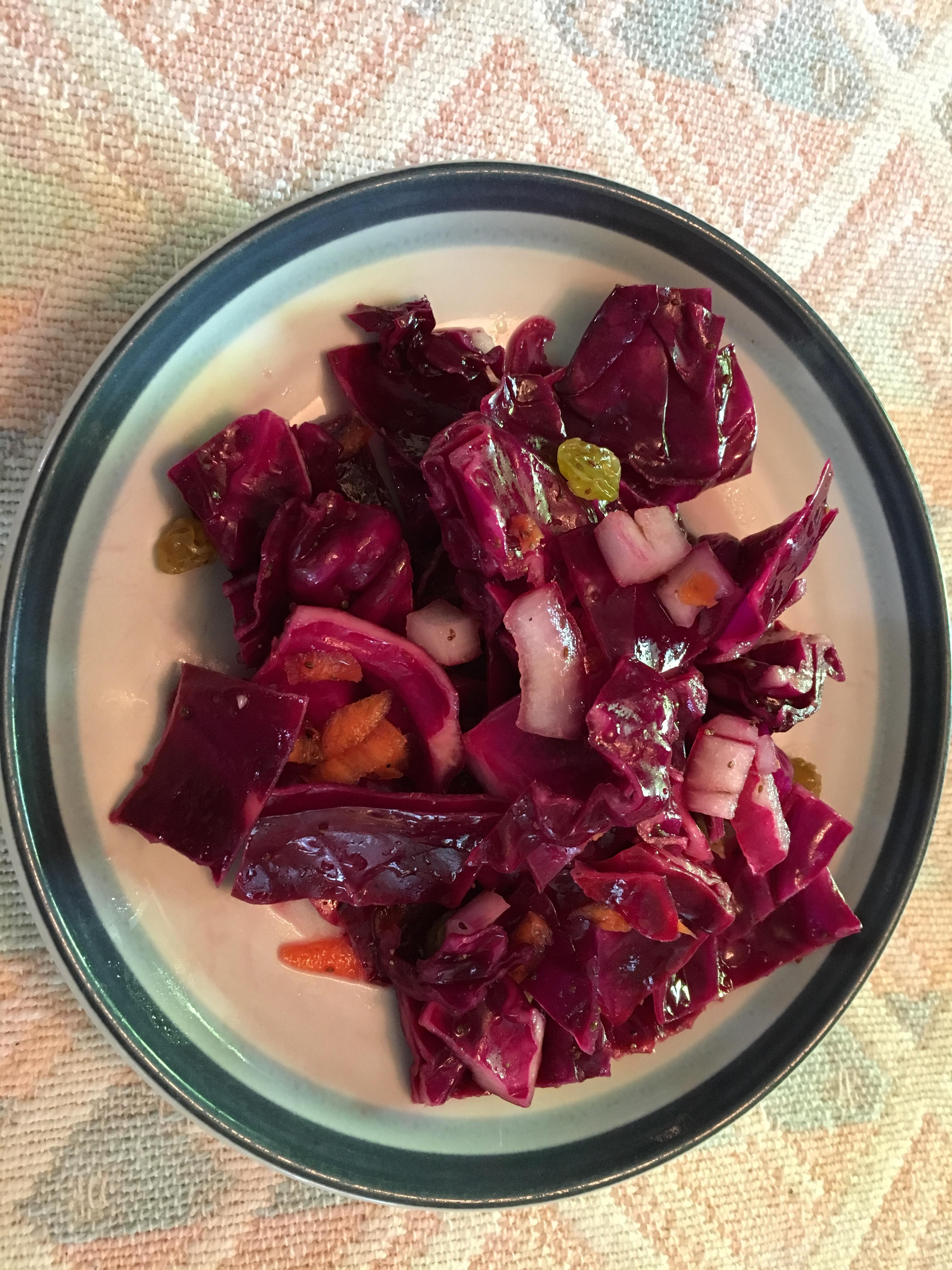 This red cabbage salad is a good way to help you add colorful vegetables to your diet. (NDSU photo)