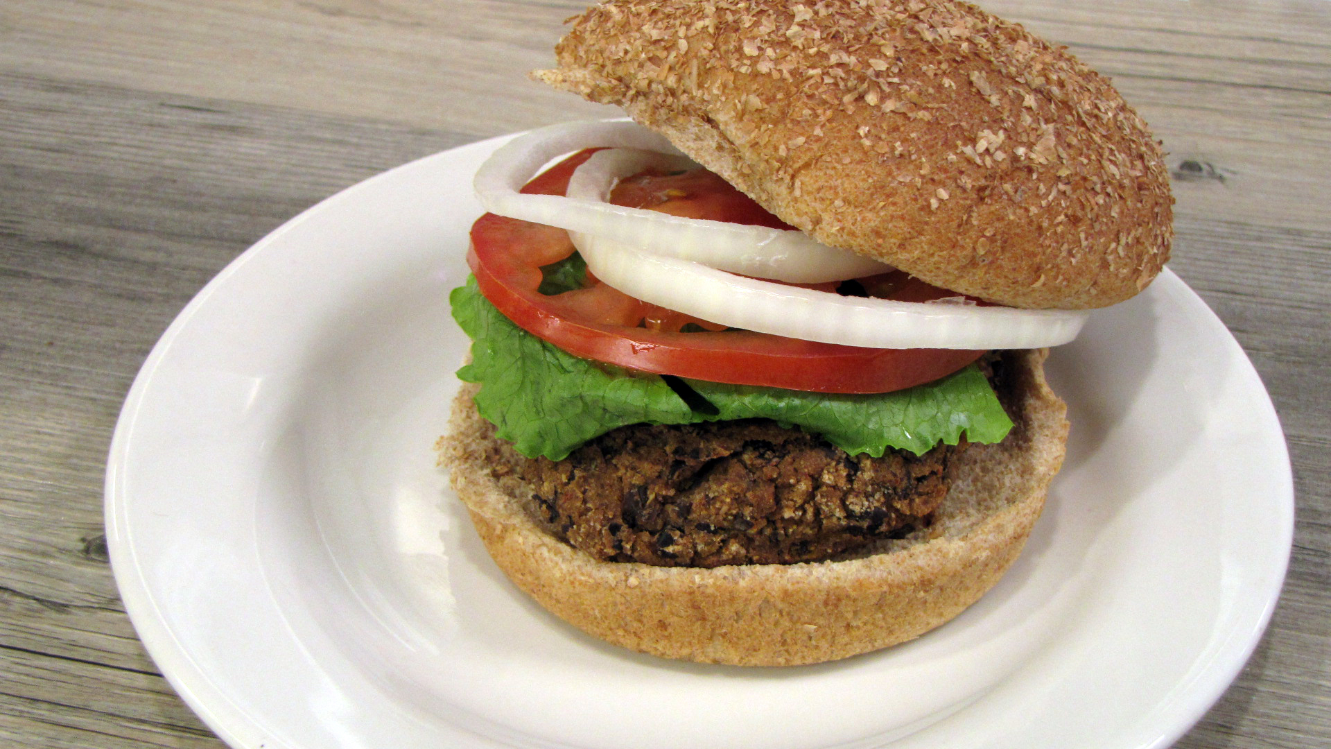 If you want to try something different, here’s a fiber-rich black bean burger recipe using canned black beans. (NDSU photo)