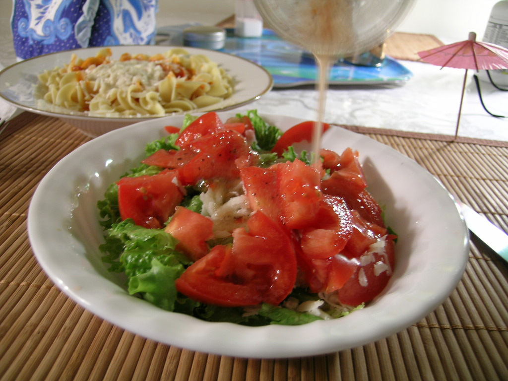 Creating your own salad dressing with healthful oils can help you trim calories and sodium. (Photo courtesy of Morguefile)