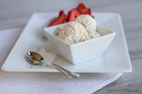 This recipe for homemade ice cream is lower in fat and calories because it is made with milk instead of cream. (Photo courtesy of the Midwest Dairy Association)