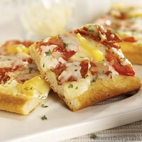 This pizza is easy to make and ready quickly. (Photo courtesy of the Midwest Dairy Association)