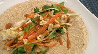 You can use fresh local produce in this Thai chicken wrap sandwich. (NDSU photo)