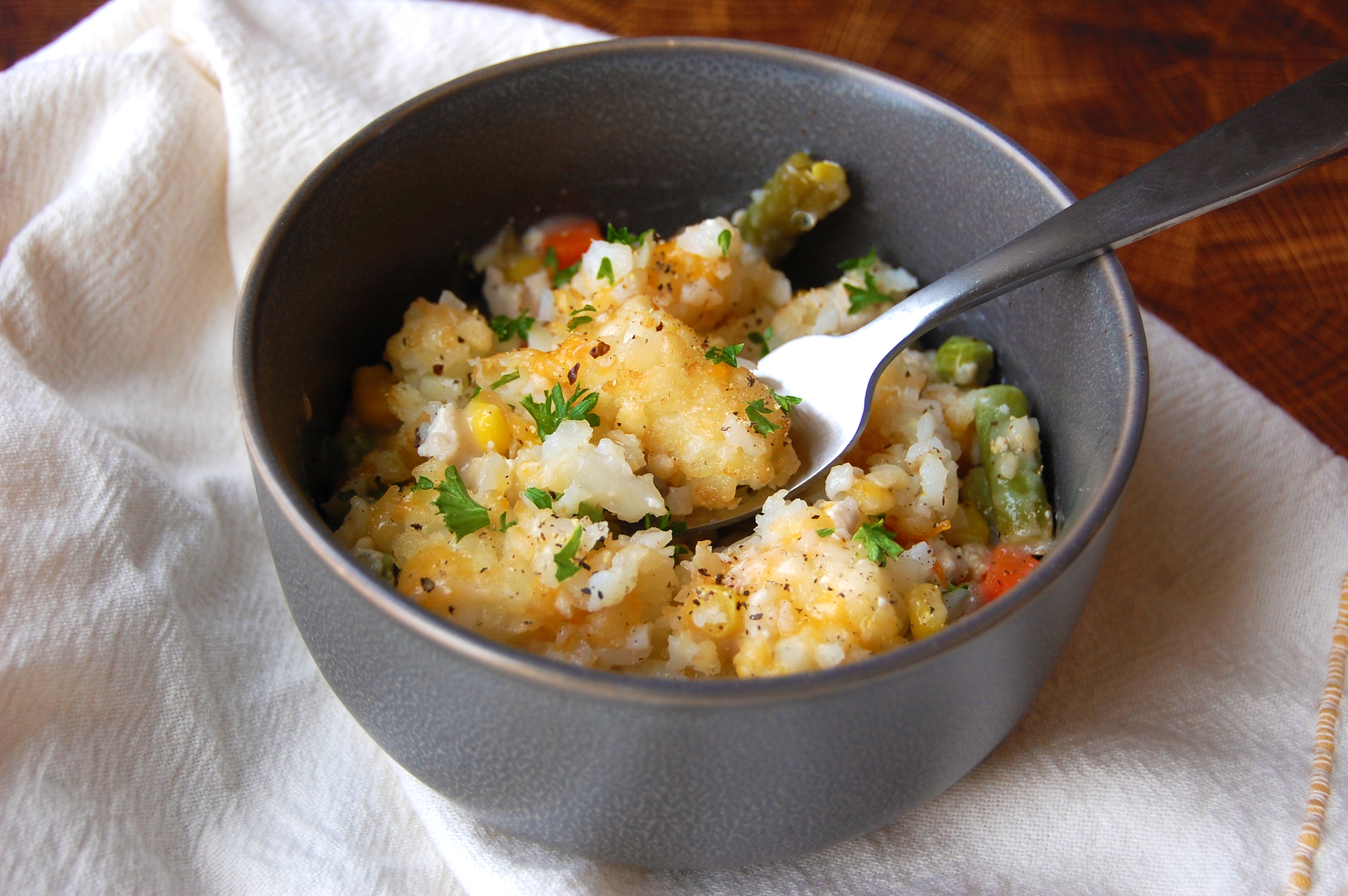 “Tater tot hotdish” is an example of a regional comfort food. (NDSU photo)