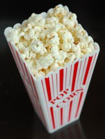 Each American eats about 172 cups of popcorn per year according to popcorn sales. (photo from Pixabay)