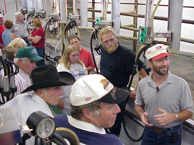 Producers tour a dairy operation near Richardton as part of NDSU Extension’s efforts to retain and expand North Dakota dairies and attract dairies to the state.
