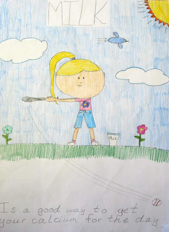 Third place in the preteen division of the ""Eat Smart. Play Hard"" poster contest went to this entry created by Kiannah Madsen, Ransom County.