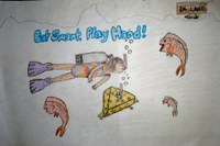 This poster won Emily Lorenz, Cass County, second place in the preteen division of the ""Eat Smart. Play Hard."" poster contest.