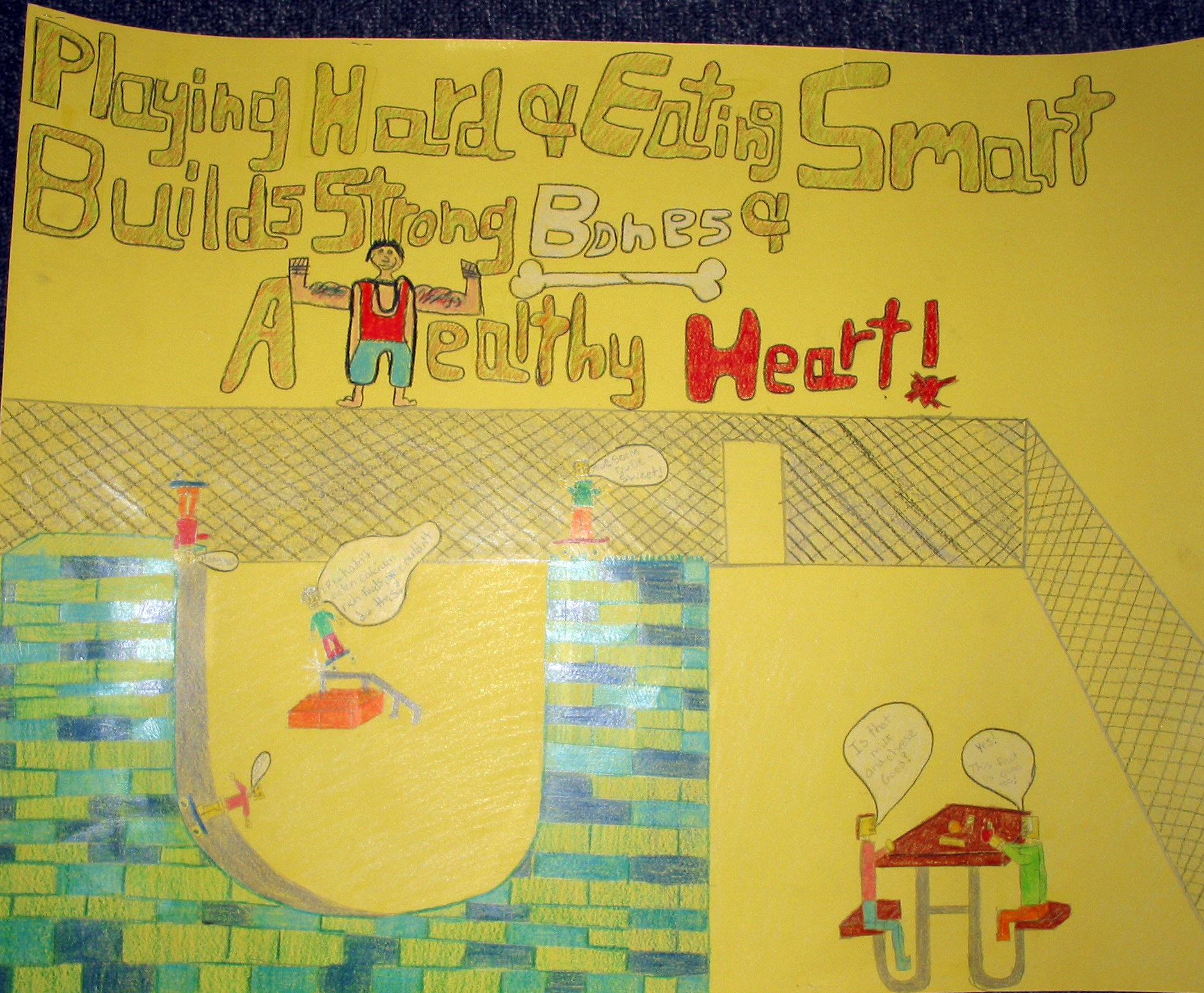 Tylor Carlson, Ramsey County, wins first place in the preteen division of the ""Eat Smart. Play Hard."" poster contest with this entry.