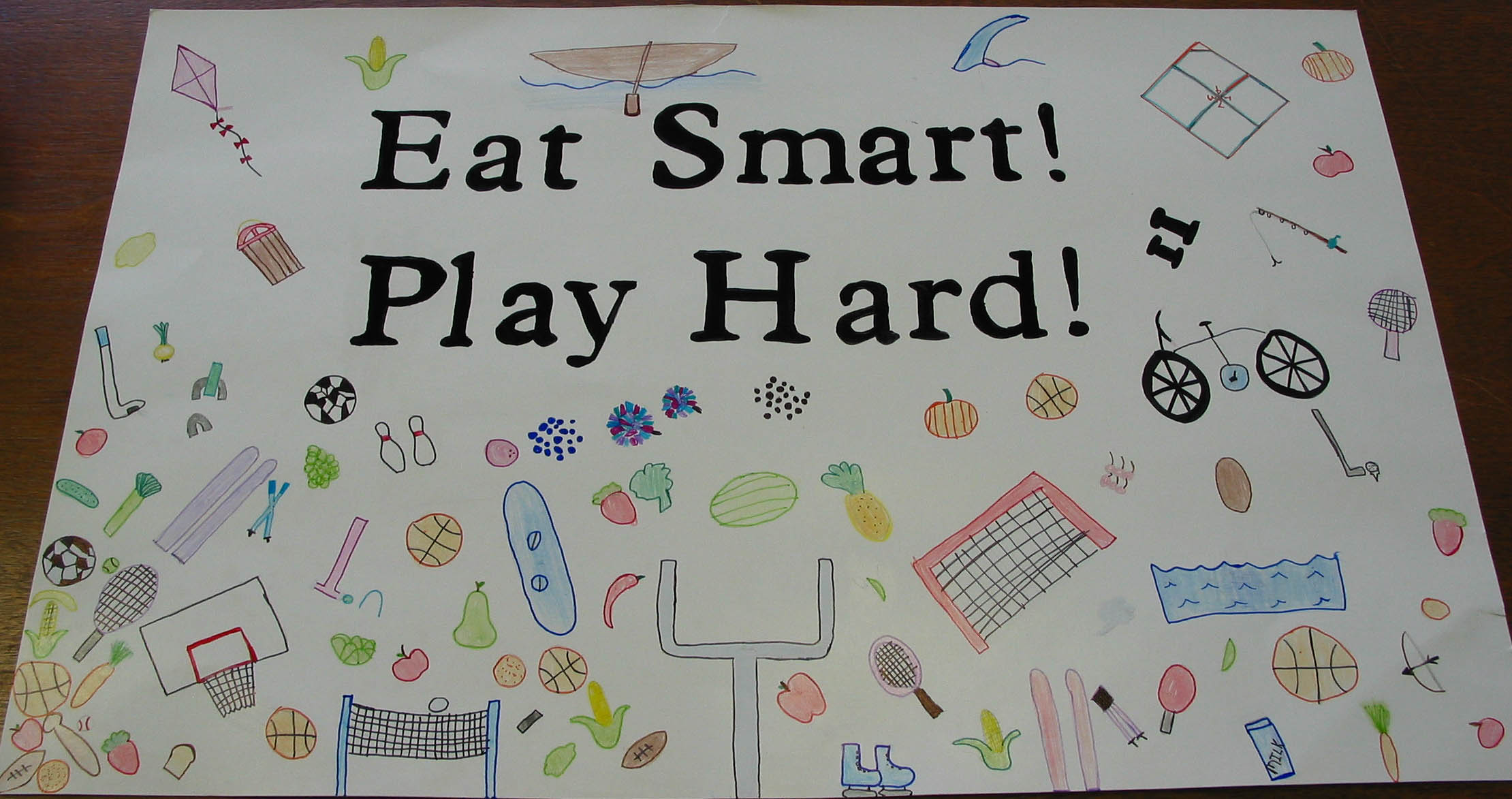 Casondra Rutschke of Linton placed third in the preteen division of this spring's ""Eat Smart. Play Hard."" poster contest.
