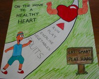 Dylan Horner of Mandan won first place in the teen division of this spring's ""Eat Smart. Play Hard."" poster contest.