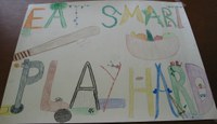 Morgan Longtin of Cavalier took second place in the preteen division of this spring's ""Eat Smart. Play Hard."" poster contest.