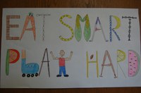 Abby Zikmund of Pisek places first in the teen division of the ""Eat Smart. Play Hard."" poster contest with this entry.