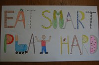 Abby Zikmund of Pisek places first in the teen division of the ""Eat Smart. Play Hard."" poster contest with this entry.