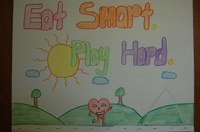 Jordan Young of Parshall wins first place in the preteen division of the ""Eat Smart. Play Hard."" poster contest with this entry.