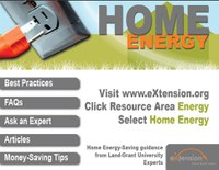 This illustration shows how to get to eXtension's new home energy Web page.