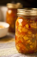 When canning salsa, follow a research-based recipe and process the jars properly.