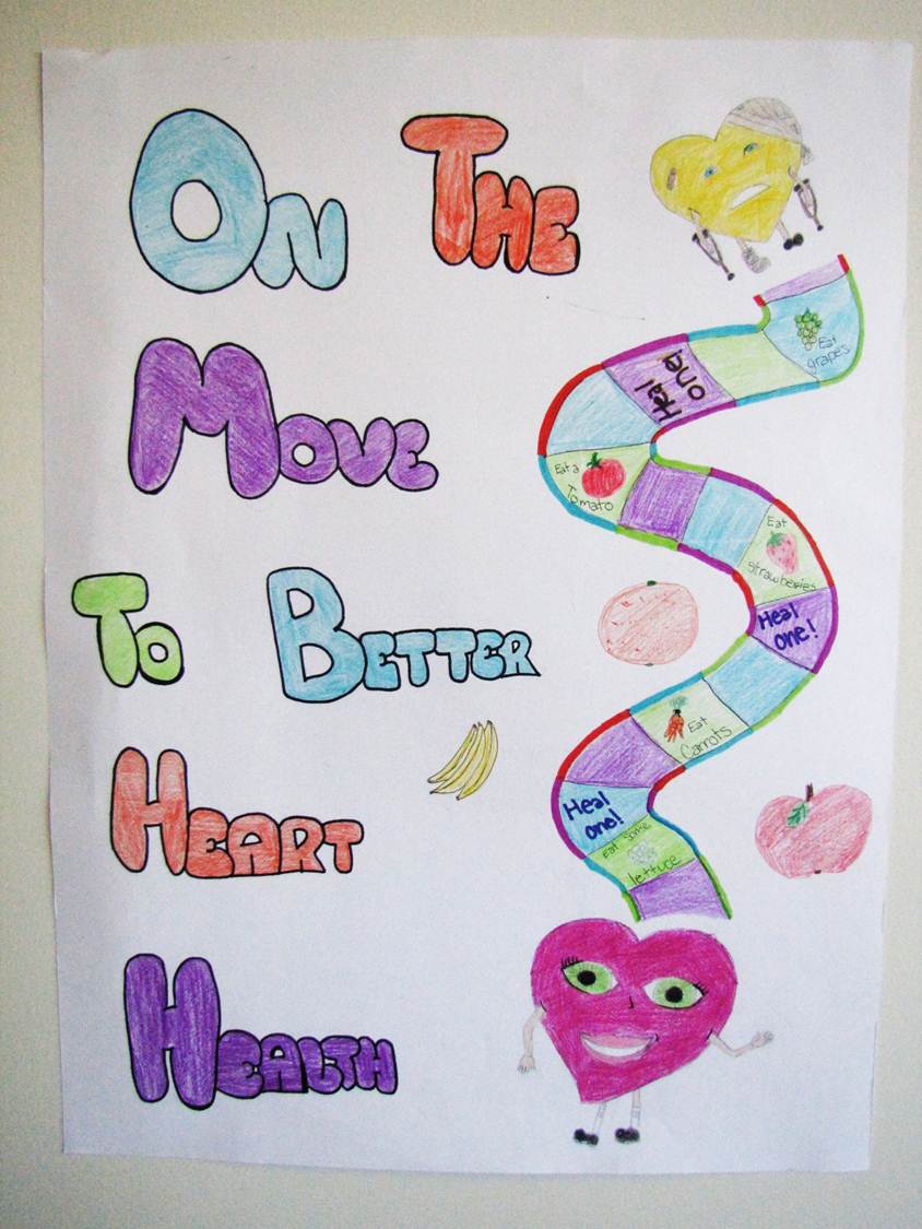 Carly Boe, Perth, receives third place in the teen division of the ""Eat Smart. Play Hard."" poster contest.