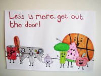Catherine Manstrom of Wyndmere wins first place in the preteen division of the ""Eat Smart. Play Hard."" poster contest.