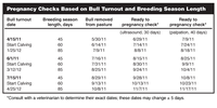 Pregnancy Checks Based on Bull Turnout and Breeding Season Length