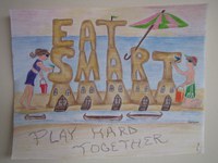 Alyssa Langaas of Fargo places third in the teen division of the 2012 ""Eat Smart. Play Hard."" poster contest.